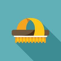 Pumice stone with handle for removing calluses is lying on blue background vector