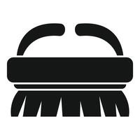 Cleaning brush with plastic handle for dishwashing vector