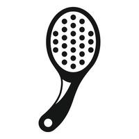 Hair brush with plastic bristles for styling vector