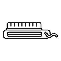 Electronic harmonica generating sound waves for music creation vector