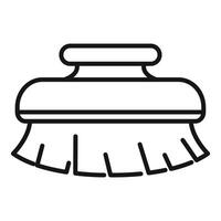 Cleaning brush icon representing scrubbing and sweeping vector