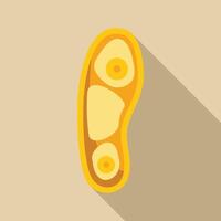 Yellow bacterium showing cell structure illustration vector