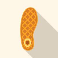 Orthopedic insole correcting flat foot condition vector