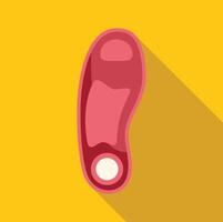 Pink swimming pool top view with white round staircase on yellow background vector