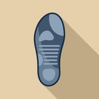 Footprint showing imprint of shoe sole with deep tread pattern vector