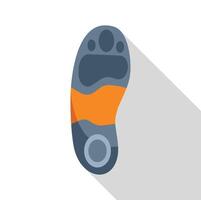 Orthopedic insole correcting flat foot condition icon vector