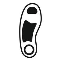 Orthopedic insole for flatfoot correction and support icon vector