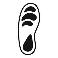 Human footprint showing different pressure zones icon simple style vector