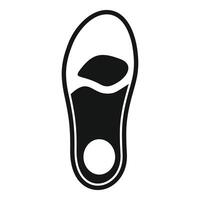 Orthopedic insole showing top view icon, simple style vector