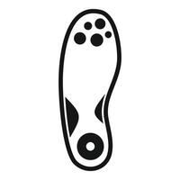 Orthopedic insole providing arch support icon showing bottom view vector