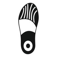 Orthopedic insole showing bottom view for arch support vector