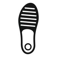 Orthopedic insole showing arch support icon simple style vector