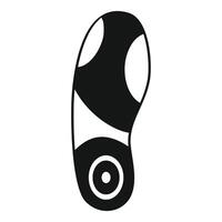 Orthopedic insole with heel and arch support icon simple style vector
