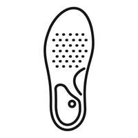 Orthopedic insole for sport shoes improving running technique vector