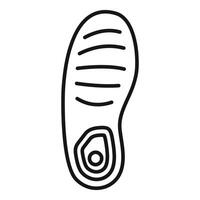 Orthopedic insole showing support for heel and arch of foot vector