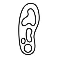 Orthopedic insole showing different support zones icon vector