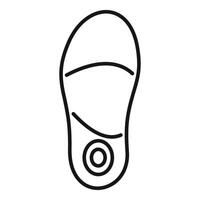 Orthopedic insole for shoes with arch support line icon vector