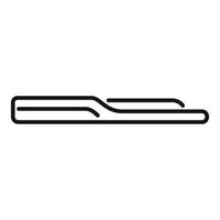 Orthopedic pillow memory foam supporting neck line drawing vector
