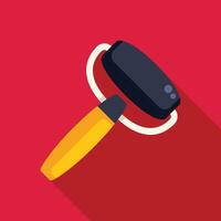 Lint roller removing dust from clothes in flat design vector