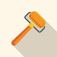 Lint roller removing dust and hair with long shadow vector