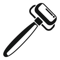 Modern electric razor showing sharp blades for shaving vector
