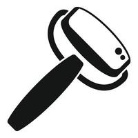Judge hammer striking surface representing law and justice vector