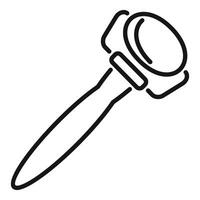 Shoe repair tool with handle for attaching sole to upper part vector