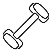 Minimalist dumbbell icon representing fitness and exercise vector