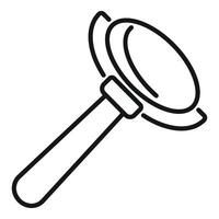 Magnifying glass showing a clean and minimal design vector