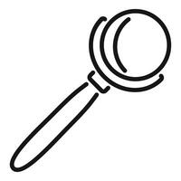 Magnifying glass icon enhancing searching and exploring concept vector