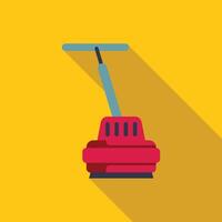Floor polishing machine cleaning and buffing a floor icon vector