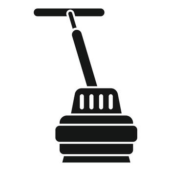 Floor polishing machine using for cleaning icon, simple style vector