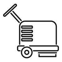 Portable generator providing emergency power during blackout vector