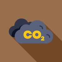 Dark cloud representing co2 emissions and pollution vector
