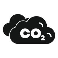 Black cloud showing co2 pollution problem vector