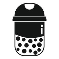 Bubble tea cup showing taiwanese drink with tapioca pearls vector
