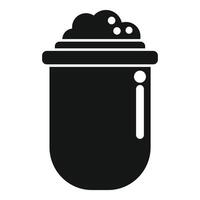 Full trash can overflowing with garbage waste vector