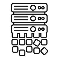 Server is generating blockchain data blocks icon vector