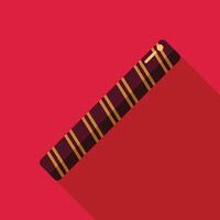 Folding ruler measuring length in flat design style vector