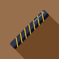 Electronic cigarette device with yellow stripes modern flat design icon with long shadow vector
