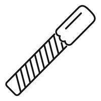 Opened chocolate bar with filling being exposed vector