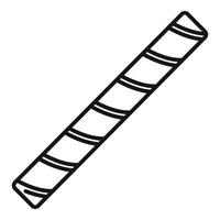 Wafer roll cookie stick icon representing bakery and dessert vector