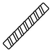 Black outline vector icon for striped wafer stick