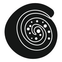 Black and white spiral shape creating a hypnotic effect with its concentric circles vector