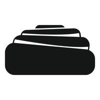 Cinnamon roll icon showing swirling bun and icing vector