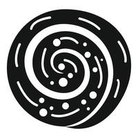 Black and white spiral shape rotating on white background vector