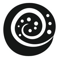 Black and white spiral icon showing a concept of hypnosis vector