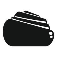 Big cruise ship sailing on water side view icon vector