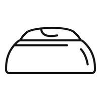 Smart home device using voice control icon outline vector