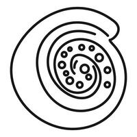 Cinnamon roll swirl icon representing bakery food vector